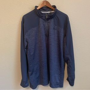 Banded Blue Quarter Zip Pullover